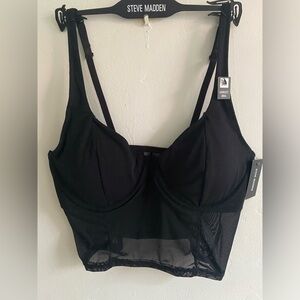 Steve Madden Corset Bra~~NWT~~Sheer Black~~Size 36 C~~🖤Sexy & Beautiful! 🩷🦋